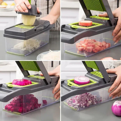 Ahorra Tiempo en la Cocina con la Picadora de Verduras 10 en 1