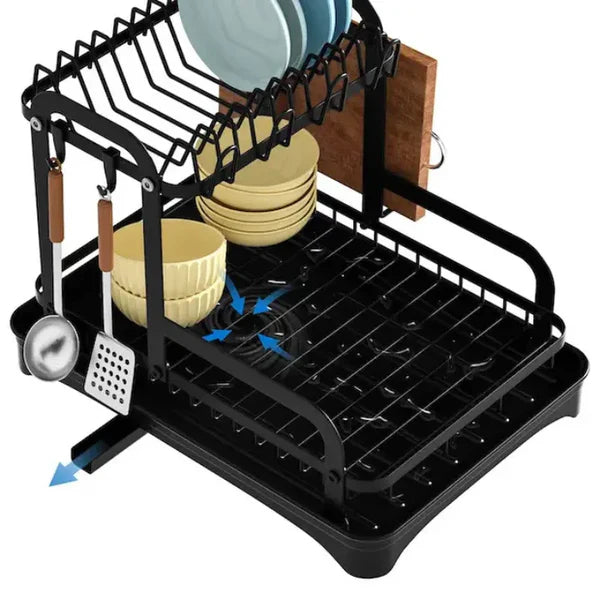 Escurreplatos con Bandeja de Drenaje Inteligente